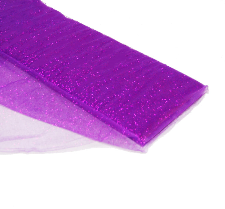 purple 54" x 10 Yards (30 ft) Glitter Fabric Tulle Bolt